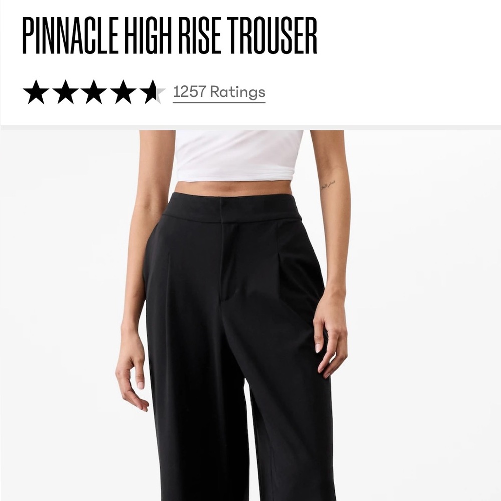 Athleta Pinnacle High Rise Trouser - Black